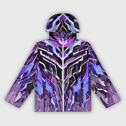 Ветровка с капюшоном женская Фиолетовый камень, цвет: 3D-белый