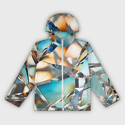 Женская ветровка Грани стеклянного камня / 3D-Белый – фото 1