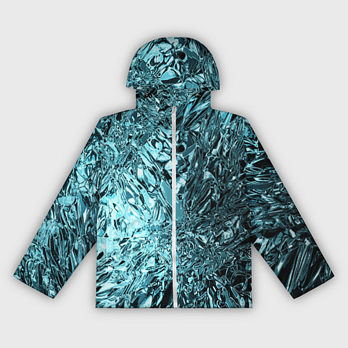 Женская ветровка Эффект жидкого стекла бирюзовый / 3D-Белый – фото 1