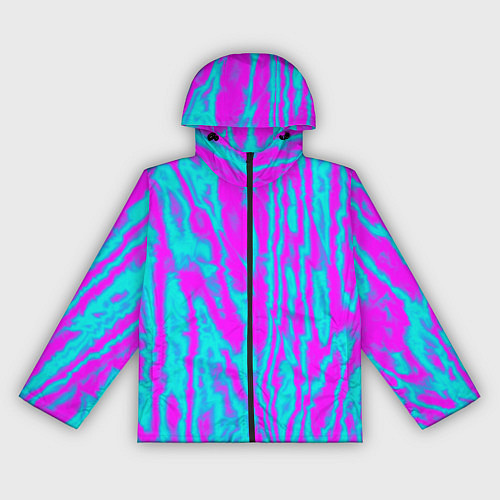 Женская ветровка Абстрактные полосы неоновый / 3D-Черный – фото 1