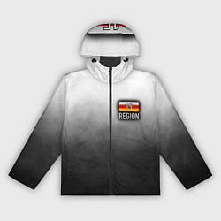 Ветровка с капюшоном женская 15 регион на спине, цвет: 3D-черный