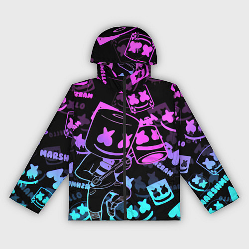 Женская ветровка Marshmello neon pattern / 3D-Черный – фото 1