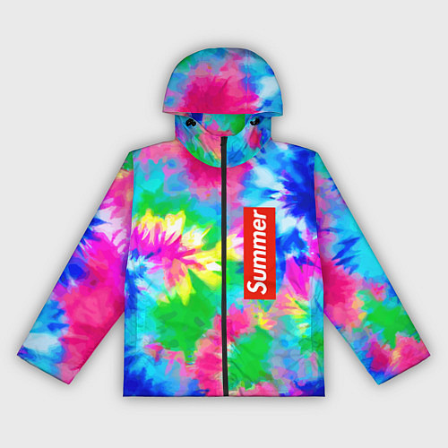 Женская ветровка Color abstraction - summer / 3D-Черный – фото 1