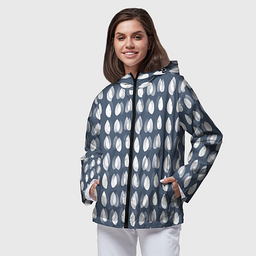 Женская ветровка Падающие капли воды / 3D-Черный – фото 3