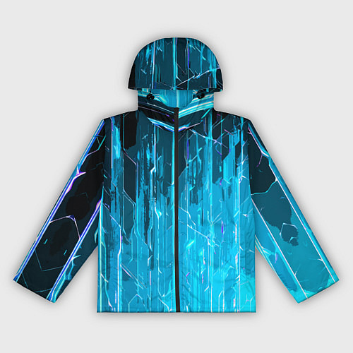 Женская ветровка Белые линии на синем фоне / 3D-Черный – фото 1