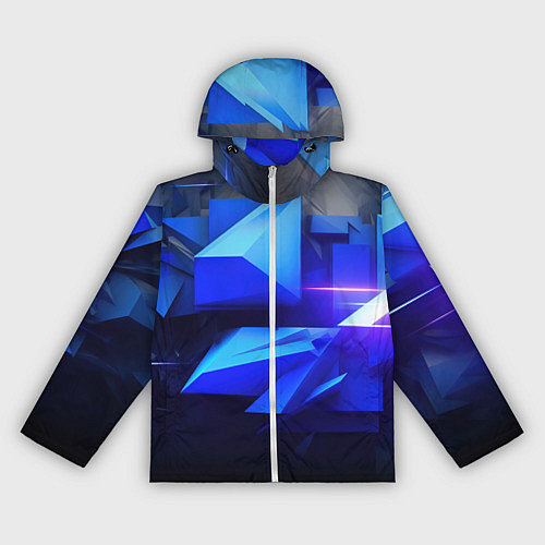 Женская ветровка Black blue background abstract / 3D-Белый – фото 1