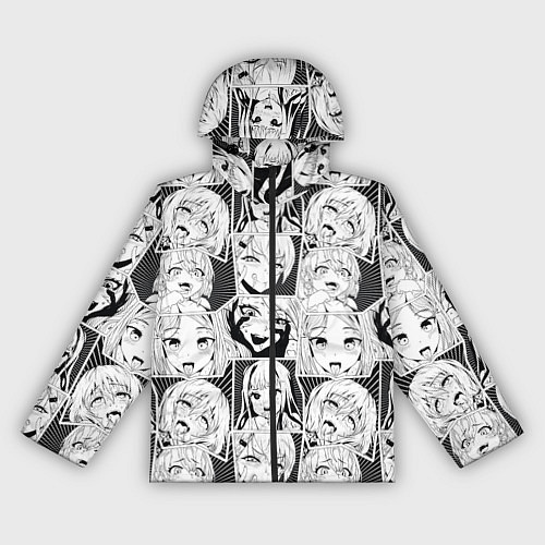 Женская ветровка Ahegao узор / 3D-Черный – фото 1