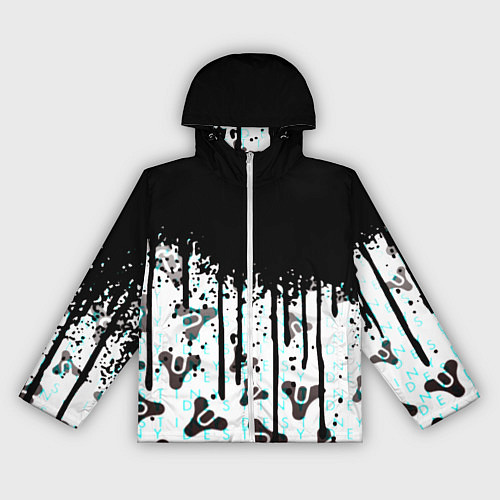 Женская ветровка Destiny pattern game abstraction / 3D-Белый – фото 1