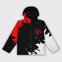 Ветровка с капюшоном женская Manchester United flame fc, цвет: 3D-черный