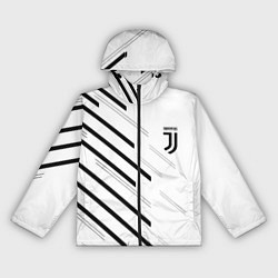 Ветровка с капюшоном женская Juventus sport geometry, цвет: 3D-черный