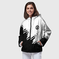 Ветровка с капюшоном женская Borussia sport краски, цвет: 3D-черный — фото 2