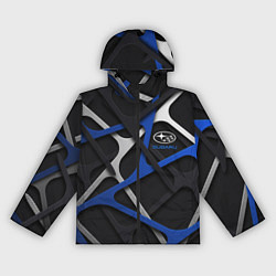 Ветровка с капюшоном женская Subaru - 3D texture, цвет: 3D-черный