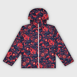 Ветровка с капюшоном женская Монстры паттерн, цвет: 3D-белый