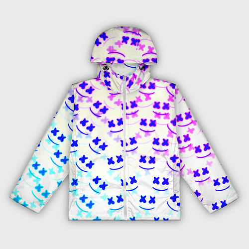 Женская ветровка Marshmello pattern neon / 3D-Белый – фото 1