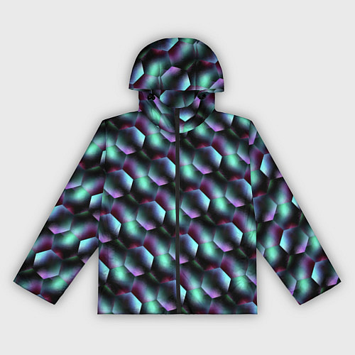 Женская ветровка Красно-черно-зеленые кубики / 3D-Черный – фото 1