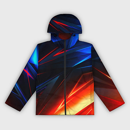 Женская ветровка Geometry stripes neon steel / 3D-Черный – фото 1