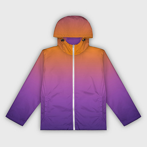 Женская ветровка Градиент оранжево-фиолетовый / 3D-Белый – фото 1
