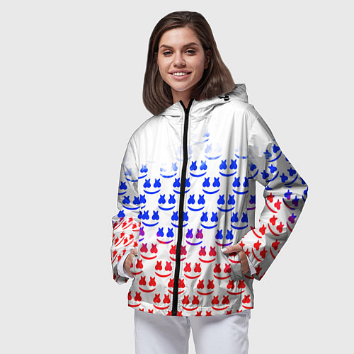 Женская ветровка Marshmello russia color / 3D-Черный – фото 3