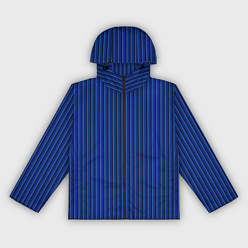 Женская ветровка Синий в вертикальную полоску / 3D-Черный – фото 1