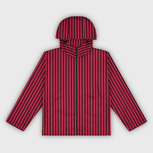 Женская ветровка Красно-розовый полосатый / 3D-Черный – фото 1