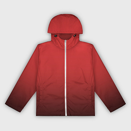 Женская ветровка Градиент клубнично-чёрный / 3D-Белый – фото 1