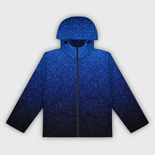 Женская ветровка Градиент мелкая мозаика сине-чёрный / 3D-Черный – фото 1