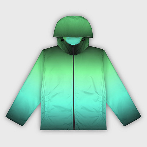 Женская ветровка Градиент изумрудно-чёрный / 3D-Черный – фото 1