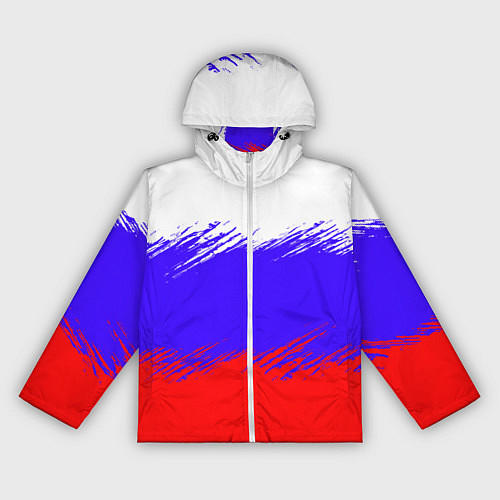 Женская ветровка Триколор штрихи / 3D-Белый – фото 1