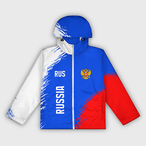 Женская ветровка Триколор и герб России / 3D-Белый – фото 1