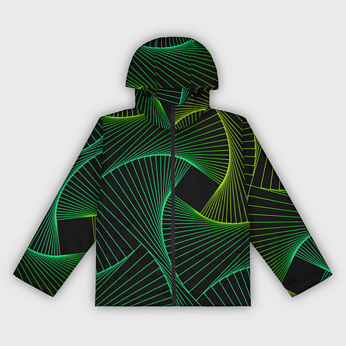 Женская ветровка Сетка скрученных линий / 3D-Черный – фото 1