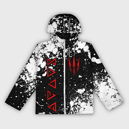 Женская ветровка Знаки из Ведьмака - белые брызги / 3D-Белый – фото 1