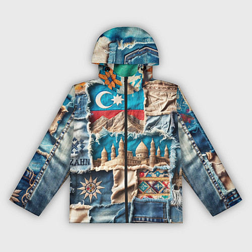 Женская ветровка Пэчворк джинсы в Азербайджане / 3D-Черный – фото 1