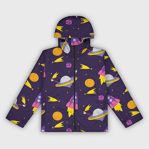 Женская ветровка Космические приключения / 3D-Черный – фото 1