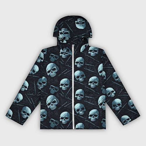 Женская ветровка Черепа с ножами / 3D-Белый – фото 1