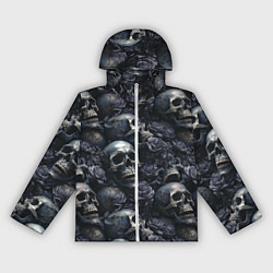 Ветровка с капюшоном женская Пепельное поле, цвет: 3D-белый