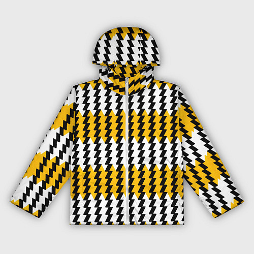 Женская ветровка Вертикальные жёлто-белые полосы / 3D-Белый – фото 1