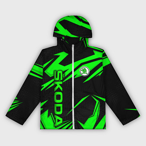 Женская ветровка Skoda - green uniform / 3D-Белый – фото 1