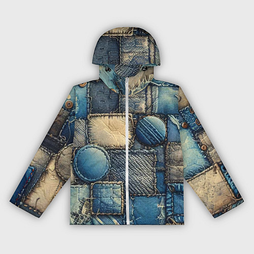 Женская ветровка Denim patchwork - ai art / 3D-Белый – фото 1
