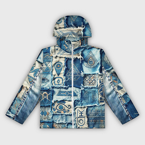 Женская ветровка Племя майя-пэчворк / 3D-Белый – фото 1