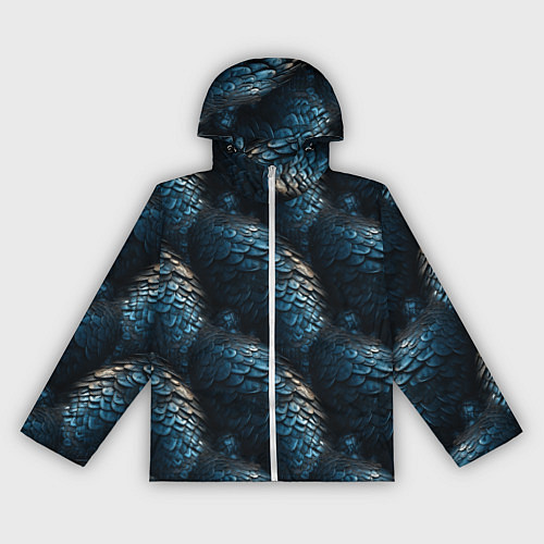 Женская ветровка Синяя стальная броня / 3D-Белый – фото 1