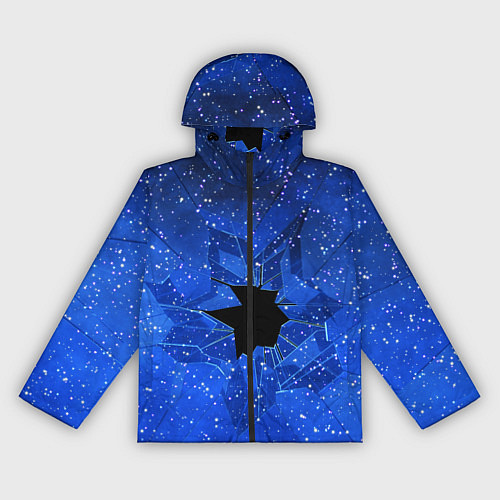 Женская ветровка Расколотое стекло - звездное небо / 3D-Черный – фото 1