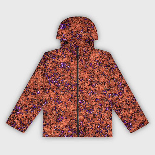 Женская ветровка Яркий красно-коричневый со фиолетовым свечением / 3D-Черный – фото 1