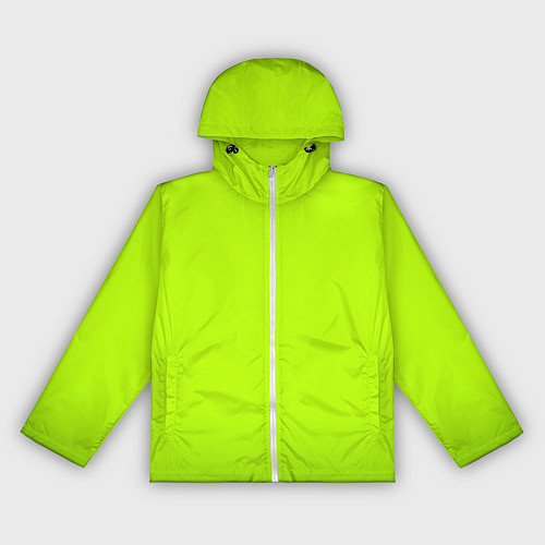 Женская ветровка Яркий салатовый с лёгким затемнением / 3D-Белый – фото 1