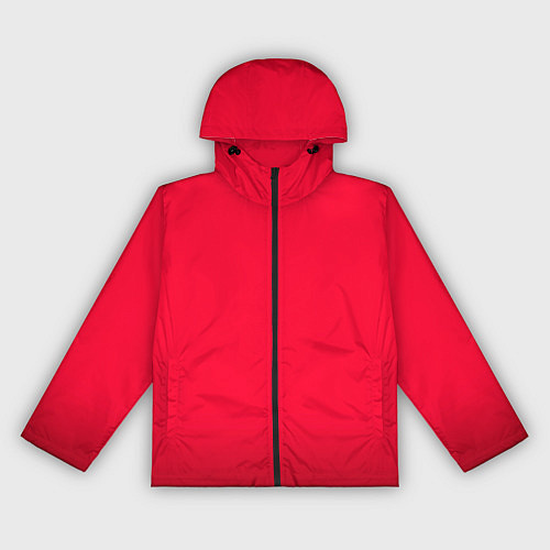 Женская ветровка Карминово-красный мягкий градиент с затемнением / 3D-Черный – фото 1