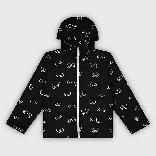 Женская ветровка Мультяшные груди / 3D-Белый – фото 1