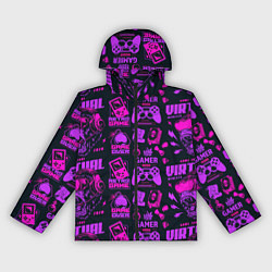 Ветровка с капюшоном женская Virtual reality lettering, цвет: 3D-черный