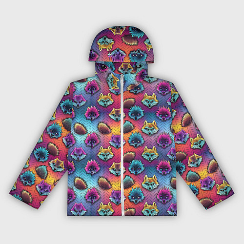 Женская ветровка Furry color anime faces / 3D-Белый – фото 1