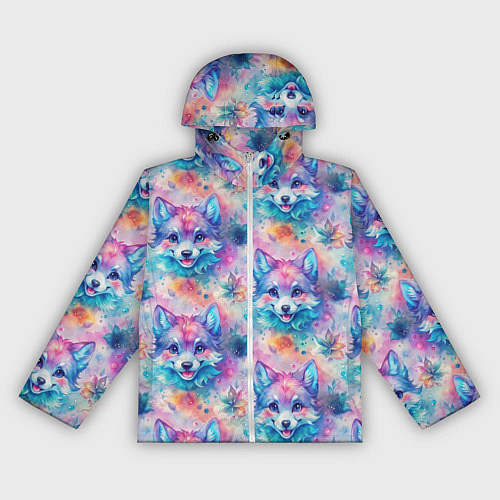 Женская ветровка Фурри мордочки волчонка / 3D-Белый – фото 1