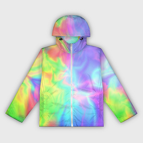 Женская ветровка Яркий тай-дай абстракция / 3D-Белый – фото 1