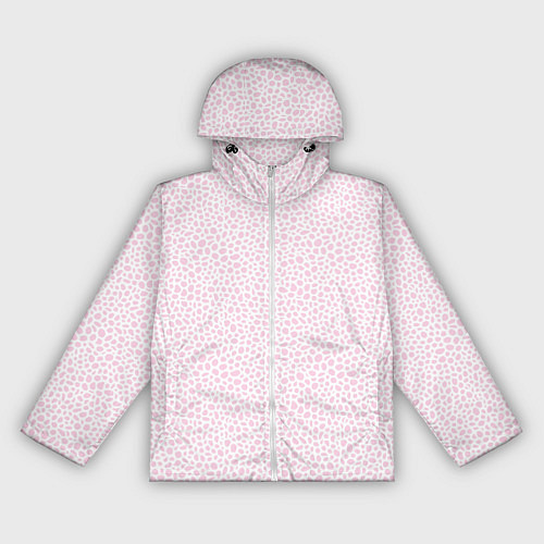Женская ветровка Светло-розовый паттерн маленькие пятна / 3D-Белый – фото 1